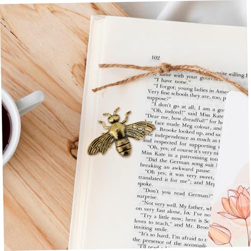 Garneck 25042X09Q4P 2Pcs Retro Bee Figurine Brass Ornament,Bee Decoration Rustic Miniature Feng Bee Sculpture thumb #1
