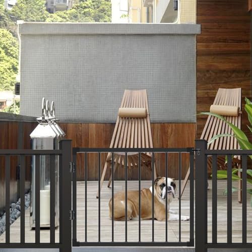 SunCrafts 36''H Heavy-Duty Steel Fence Gate, Black by SunCrafts - Used condition - Image 6