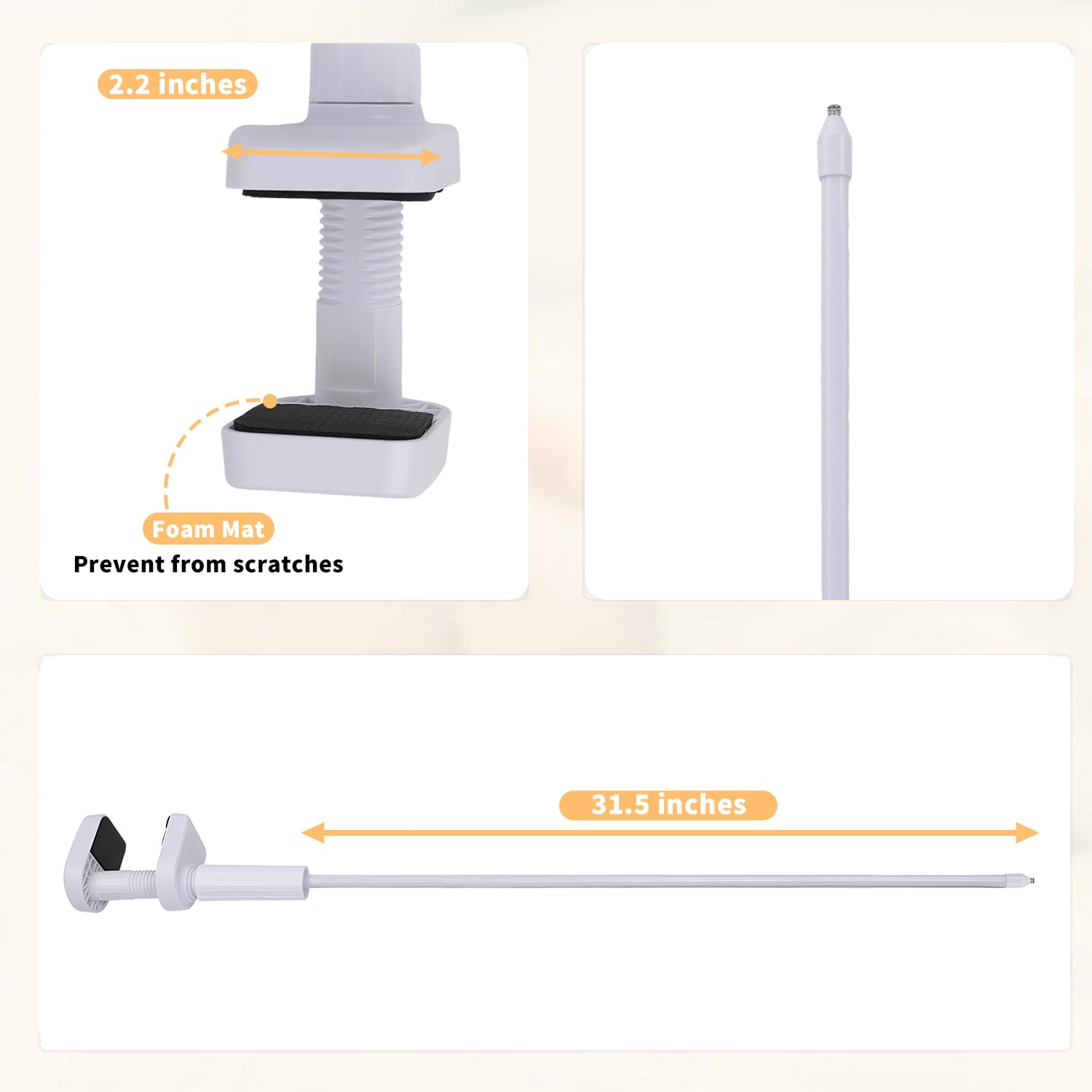 BOIFUN Universal Baby Monitor Mount with 1/4”-20 UNC Thread, No Drill Desk Clamp with Anti-Slip Pad - Image 2