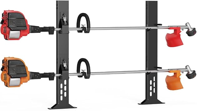 Trimmer Racks for Open Trailers - Weedeater Rack Lockable Weed Eater Racks for Open Trailer Landscape Truck Holder Lawn Equipment Accessories with 2 Locks