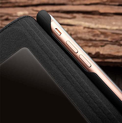 Étui en cuir véritable iPhone SE 2022 marron chic clapet folio - 7