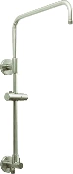 Speakman WS-3005 Neo ShowerSlide Bar, Adjustable Shower Slide Bar Shower Bar Installs into Existing Plumbing Versatile Shower Head Rail with 5 Riser for Rain Shower Head, Brushed Nickel
