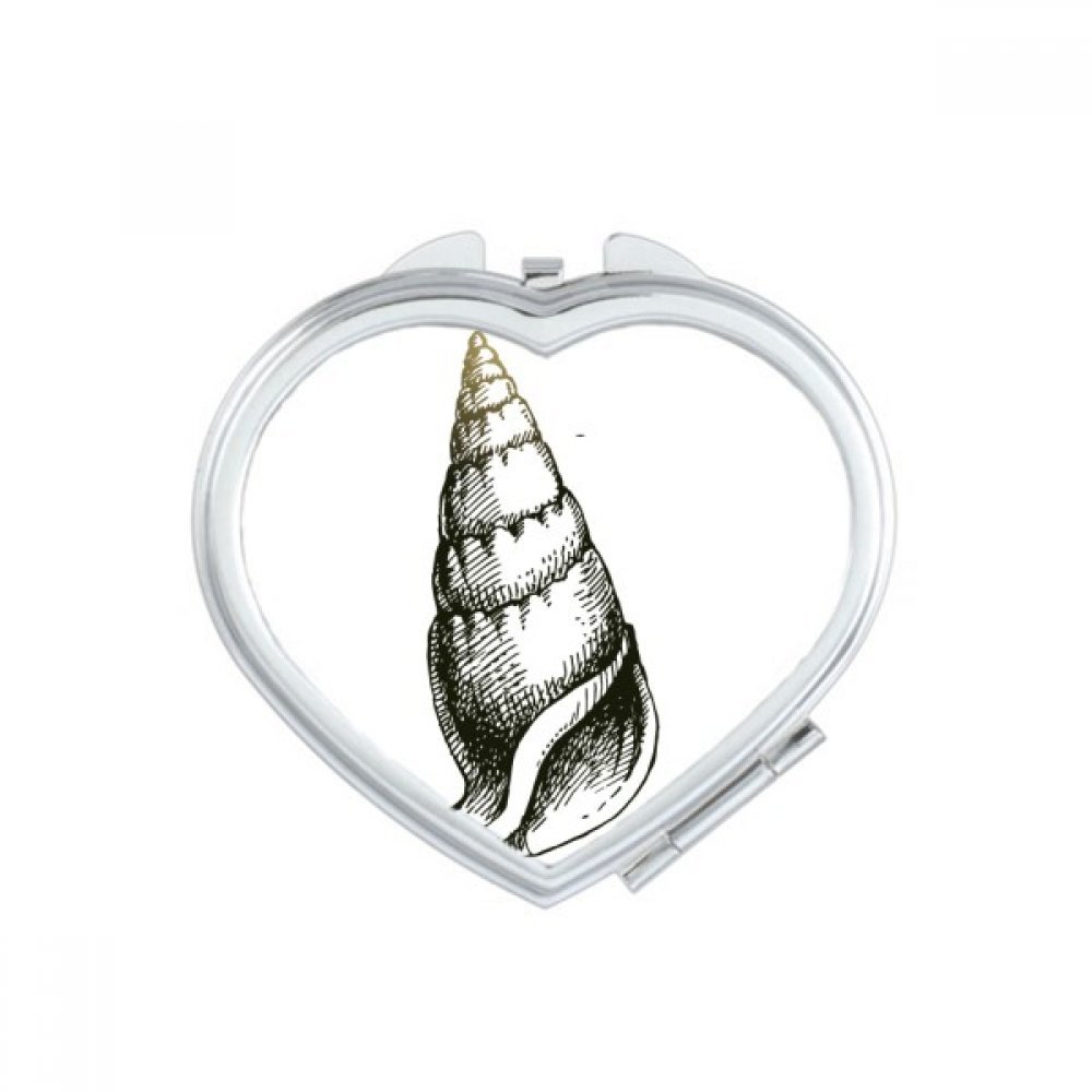 Miroir de maquillage compact portable mignon avec motif escargot