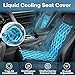 Ymcud Liquid Cooled Cooling Car Seat Cover Front Seat, 12V-24V Air Conditioned Car Seat Cover with 3 Temp Modes, Ventilated Cooling Car Seat Cushion for Car SUV Truck Universal Fit, Classic Black