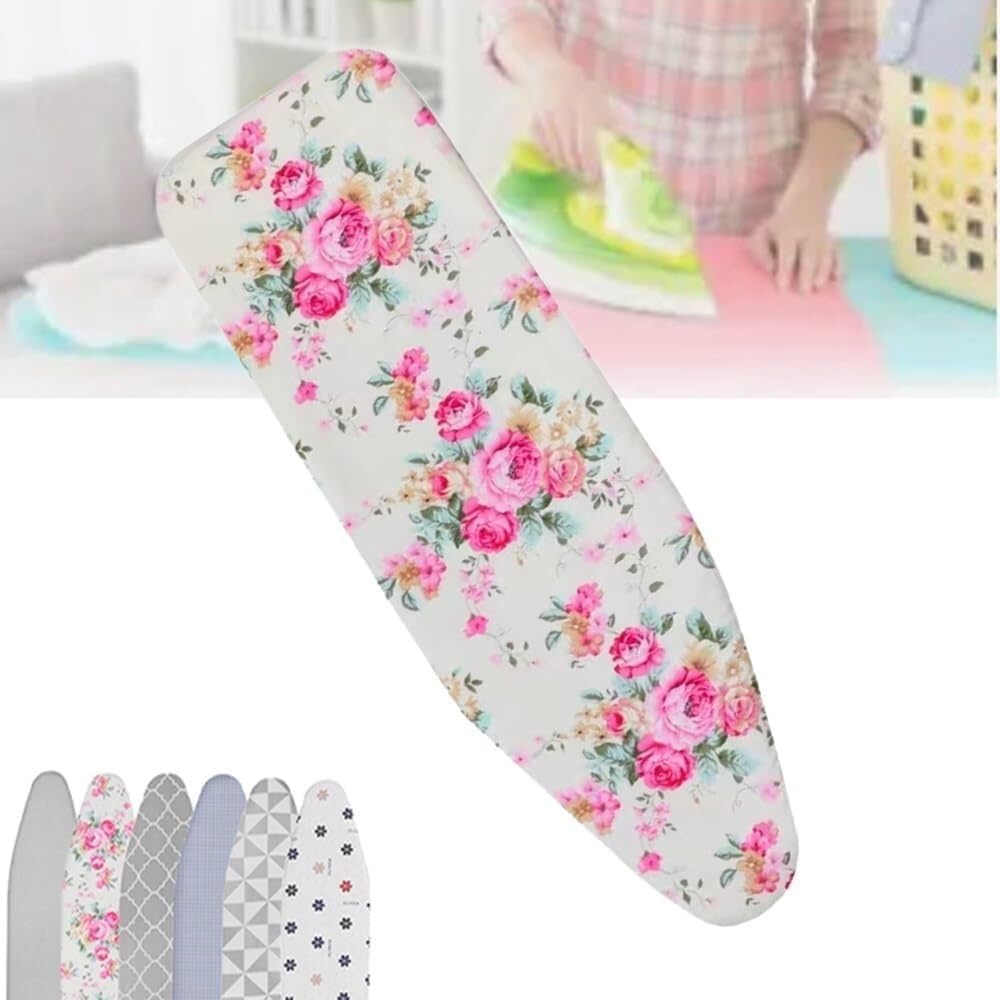Fundas para Tablas de Planchar, Paquete de 3 Fundas y Almohadillas for Tabla de Planchar, Multicolor, Varios tamaños(Peony,13 X 44 Inch (34 X 110 Cm))