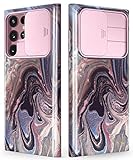 GVIEWIN Designed for Samsung Galaxy S22 Ultra Case with Slide Camera Cover, [Military Grade Drop...