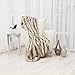 Best Home Fashion Bleached Finn Raccoon Faux Fur Throw Blanket - 58