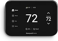 Honeywell Home X8S WiFi Smart Thermostat: Ring/First Alert Doorbell Compatible, IAQ Control, Custom 5" Touchscreen, Black