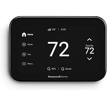 New Honeywell Home X8S WiFi Smart Thermostat with Video Doorbell Compatibility, IAQ Control, and Customizable Touchscreen Display, Black