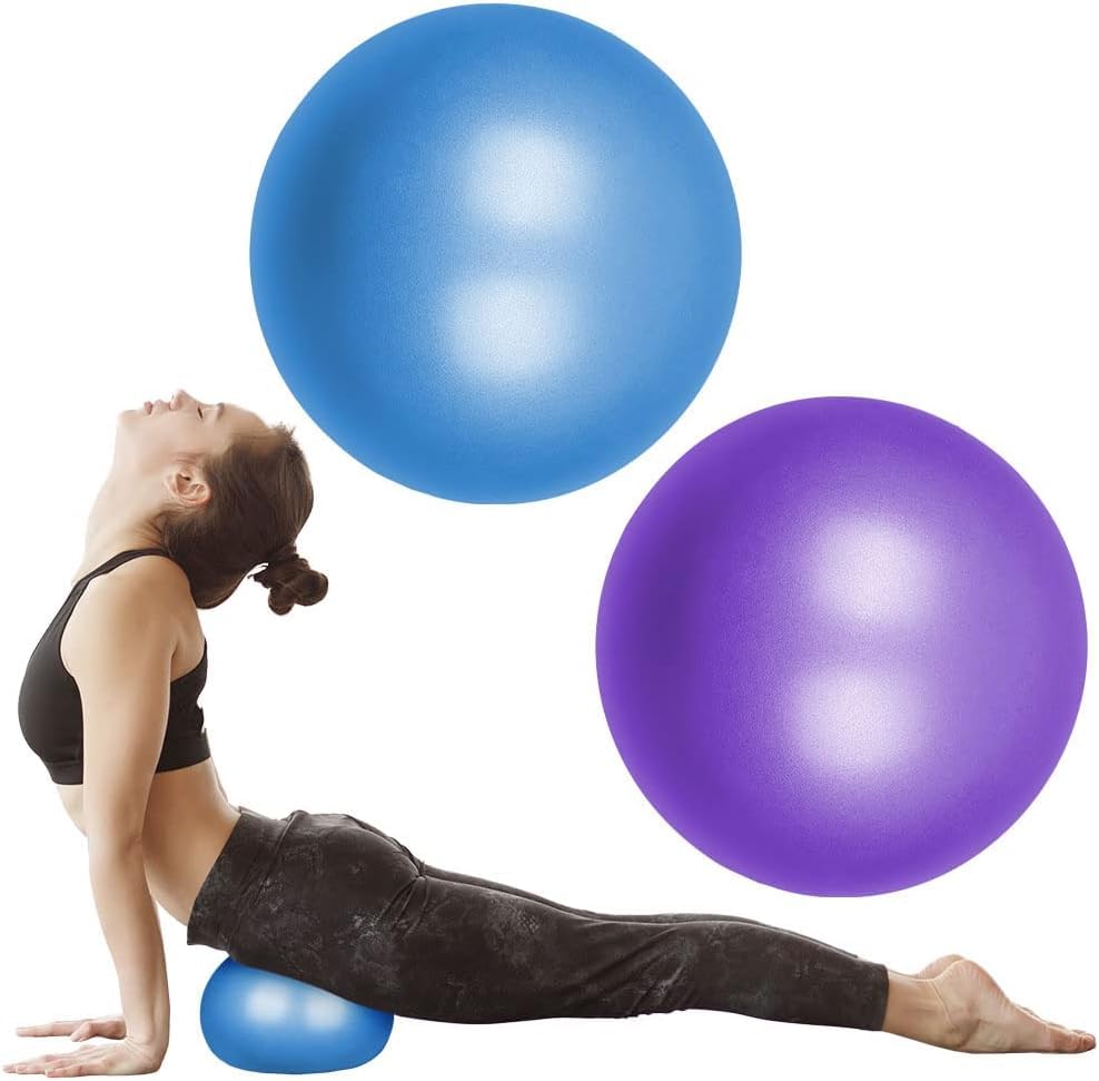 Soft Pilates Ball, Core Balance Small Anti Burst Exercise Ball 23cm / 9 Inch for Pilates, Yoga, Light Resistance Exercises, Improve Balance at Home in the Gym and Office