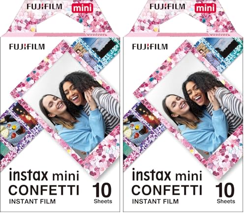 Fujifilm instax Mini Film Confetti, 16620917, 10 Shot (Lot de 2)