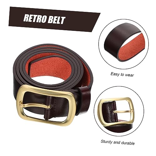 Men Brown Vintage Belt for Jeans Retro Style Casual Pants Belt for Men for Daily Wear and Business Attire4