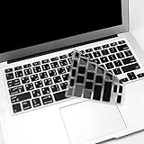 Lucocia Arabic Silicone Keyboard Cover Skin Old US Version Universal for MacBook Air 13/15 Inch A1466 A1369 A1278 A1286 A1502 A1425 A1398, Without Retina Display, Black