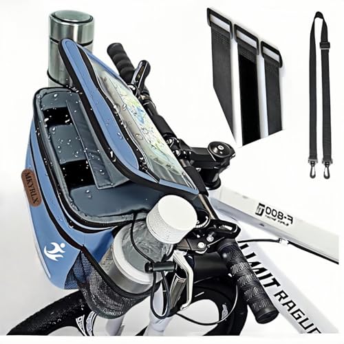 Sacoche de guidon vélo isotherme 5L protège le repas et le téléphone