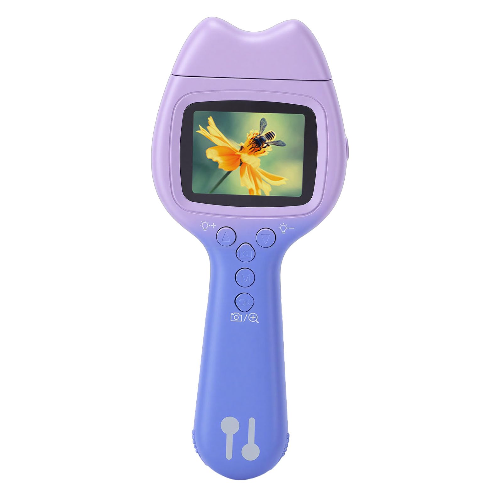 Hand-Digitalmikroskop, 2-Megapixel-Kamera, 180° Drehbares Objektiv, 2,0-Zoll-Bildschirm, Kindermikroskop, Lupe mit 500-facher Vergrößerung, 5-fachem Digitalzoom ABS, für, Studenten (Blau