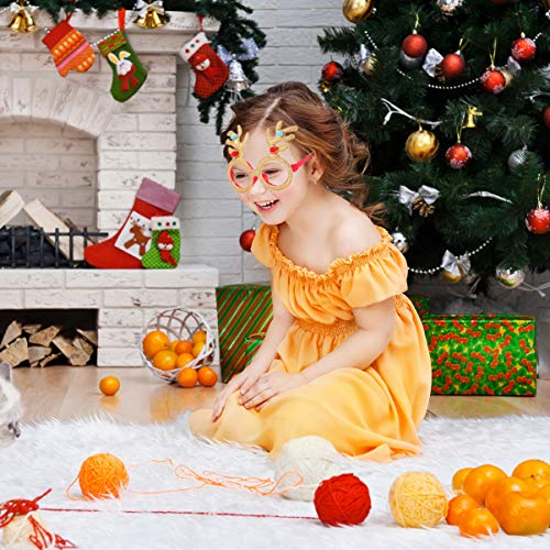 Toyvian 6 peças de óculos de Natal novidade óculos de Natal árvore de Papai Noel, óculos de decoraçã