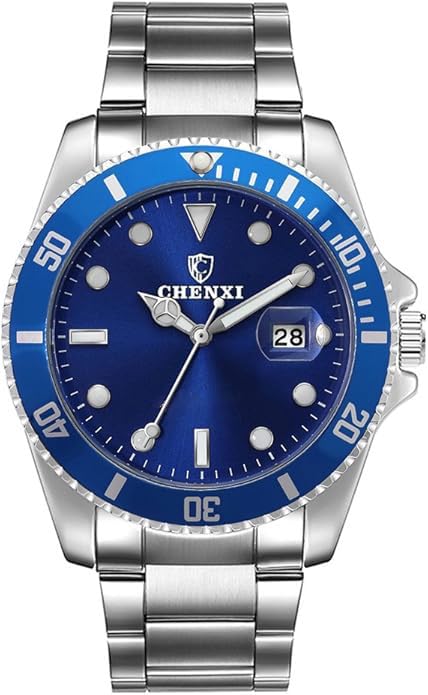 Montre homme cadran bleu MASTOP idéale pour le bureau et les soirées