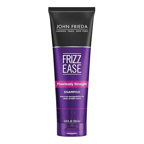 John Frieda Frizz Ease - Champú liso impecable, champú con infusión de queratina, para un estilo recto al instante y fácil, 8.45 onzas