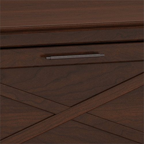Bush Furniture Key West Lateral File Cabinet | 2 Home Office | Storage With Drawers, 30"W X 20"D X 30"H, Bing Cherry #TOP3