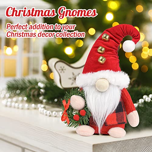 D-FantiX Christmas Gnomes Plush, 2 Pack Handmade Elf Santa Tomte Swedish Gnome Scandinavian Figurine Nordic Gnomes Plush Christmas Elf Doll Christmas Decoration Ornaments for Home Decor Gift - Image 4