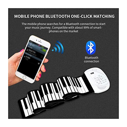 WERTYU Piano laminé à la Main 88 Touches Roll Up Electronic Piano Keyboard Roll Piano Sustain Keyboard pour Les Instruments De Musique Débutants pour Enfants - Les Beatles, Paul McCartney, John Lennon, RIngo Starr, George Harrison WERTYU Piano laminé à la Main 88 Touches Roll Up Electronic Piano Keyboard Roll Piano Sustain Keyboard pour Les Instruments De Musique Débutants pour Enfants – Image 4