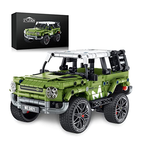 Zylegen Technique Land Rover Defender Building Blocks Set,Pickup Truck Model Building Kit,Adult Collectible Model Cars Kits To Build,1:14 Scale Truck Model (568 Pcs) #TOP10