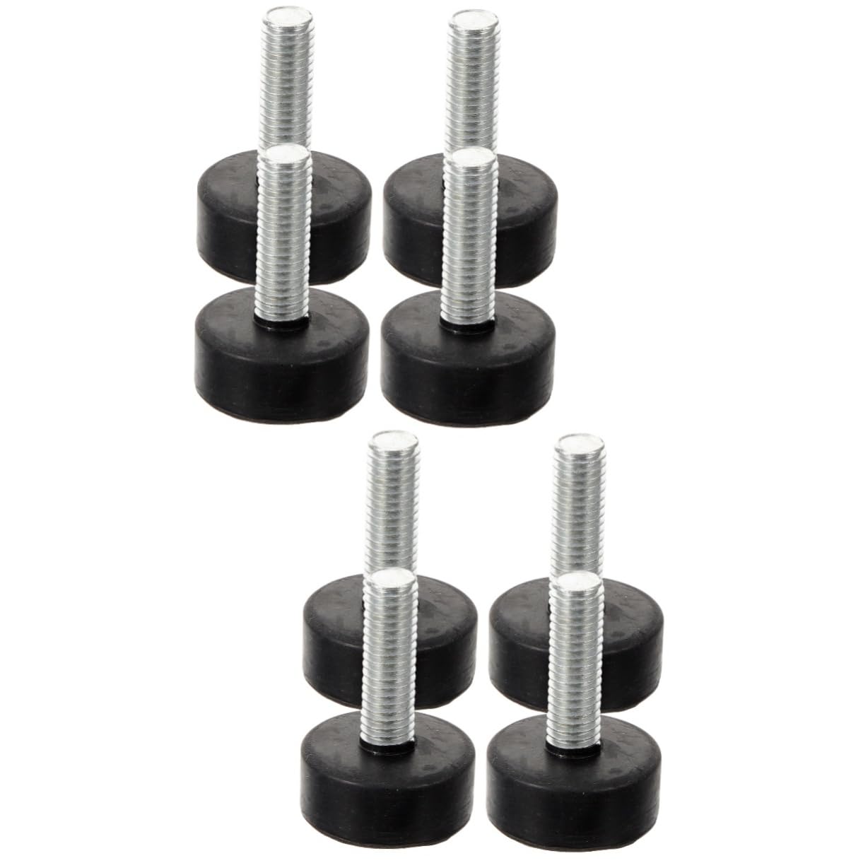 Patas de muebles ajustables y niveladores de goma para chasis pesados SHINEOFI, 8 uds