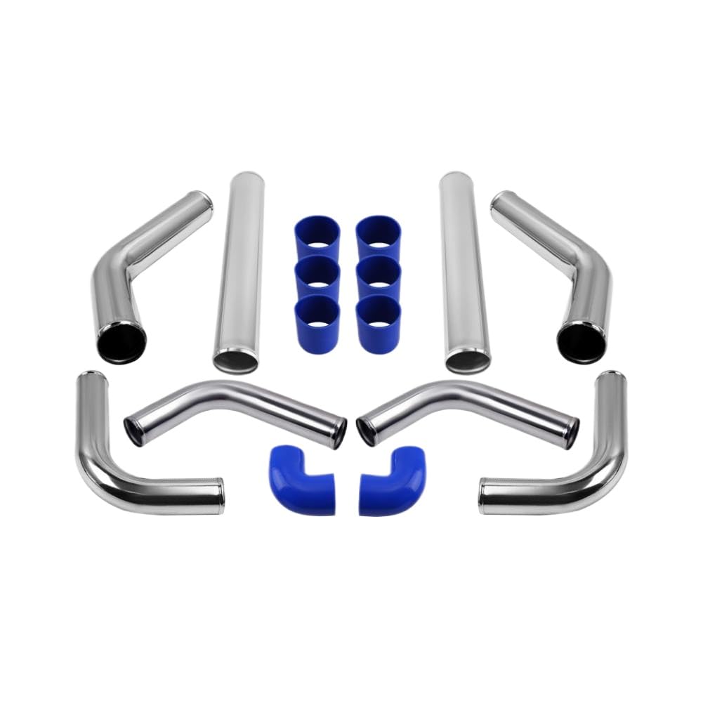 Yjnwgravm Onecolor Universal Turbo Intercooler Piping Kit 2.5 Inch 8 Piece With Hoses