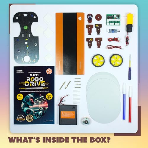 Image of Butterfly EduFields 5in1 STEM Robotics kit | Robotics Kits for Kids Ages 8 9 10 11 12 Years Old Boys Girls | Electronics Sensor Toy Modules | No Coding Required | Birthday Gift for Kids Ages 8+
