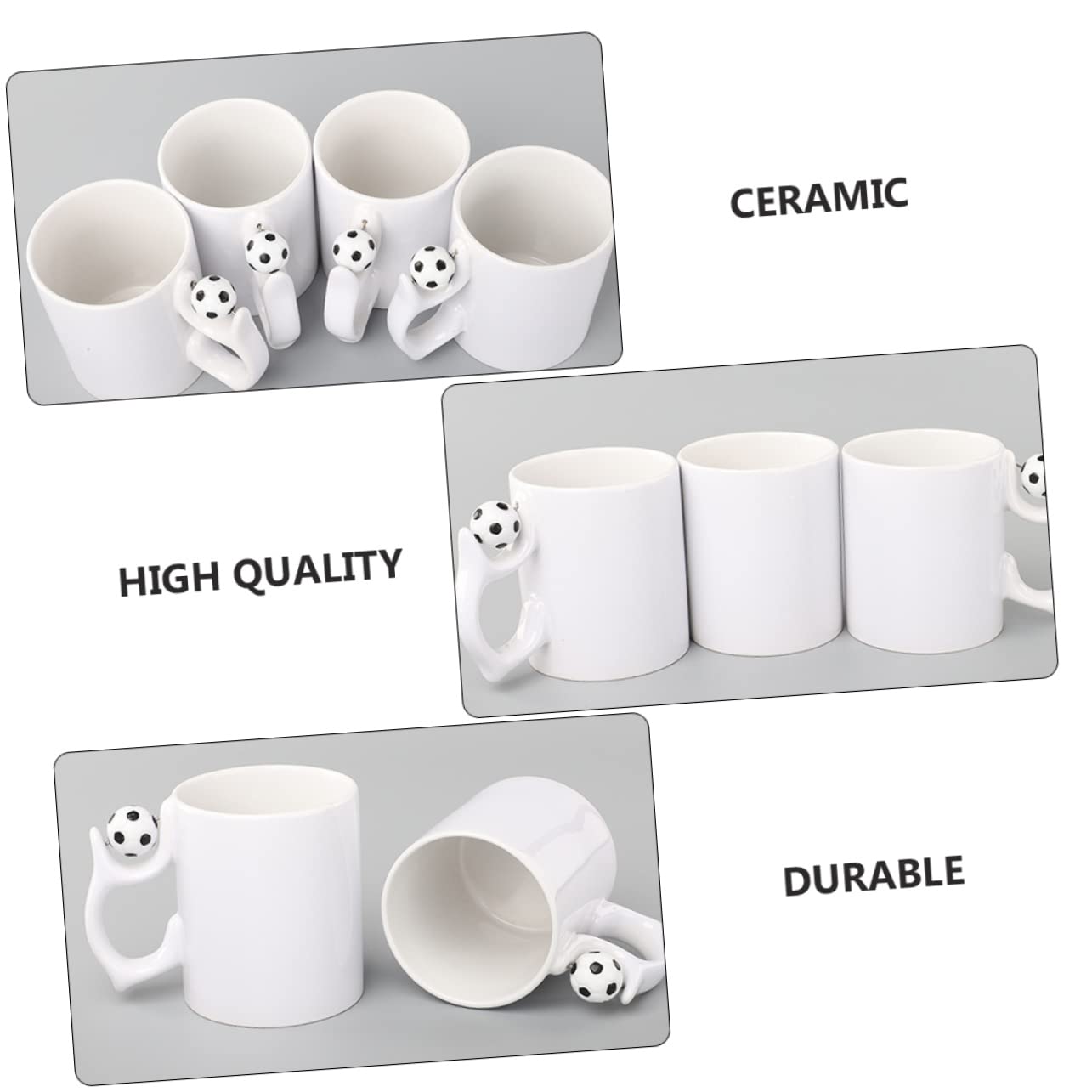 ABOOFAN 2 Set Coppa Di Calcio Tazze Doppio Tazzine Caffe Bicchieri Caffe Coffret Mug Tazza Da Latte Bicchierini Da Caffe Tazza Da Tazza Boccale Di Latte Tazza Di Caffè Ceramica 2 Pezzi * 2