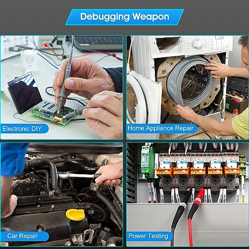 INFURIDER Oszilloskop, Digital Oszilloskop Multimeter, Handoszilloskop with 2 Kanal, Usb Oszilloskop, 100 MHz Bandbreite, TFT-LCD-Display, 1GSa/s Abtastrate, Zufällig verteilte Cover