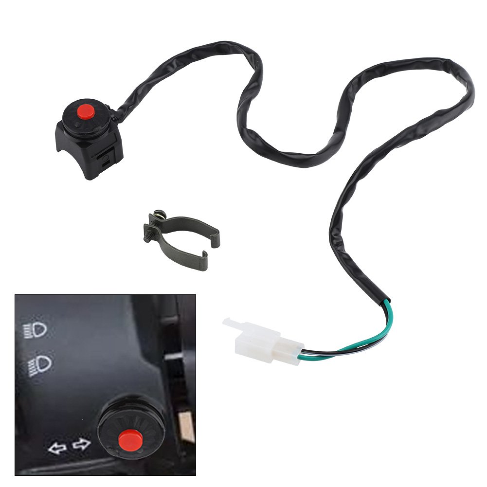 Interruttore Manubrio Motocicletta Avviamento Motore Accensione Clacson Faro Anteriore ON/OFF 7/8 Pollici
