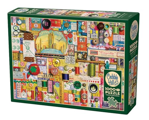 Cobble Hill 1000 Piece Puzzle - Sewing Notions - Sample Poster Included