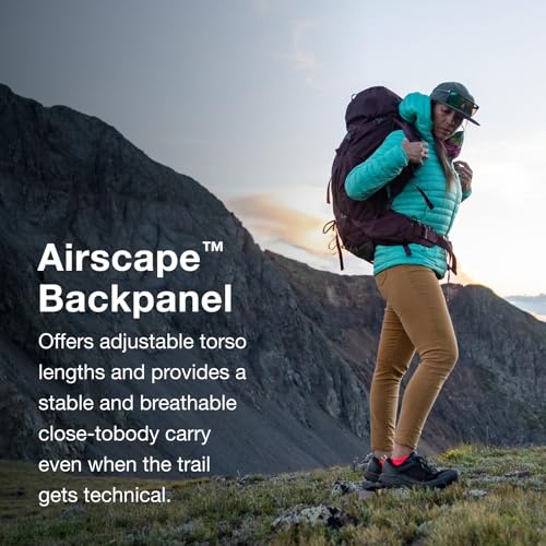 Osprey Kyte 38L Women's Backpacking Backpack with Hipbelt, Elderberry Purple, WXS/S3