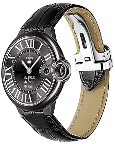 Loluka Reloj inteligente para hombres y mujeres, contador de calorías y contador de calorías IP67, resistente al agua, con podómetro, contador de calorías, para teléfonos Android e iOS, Negro -,