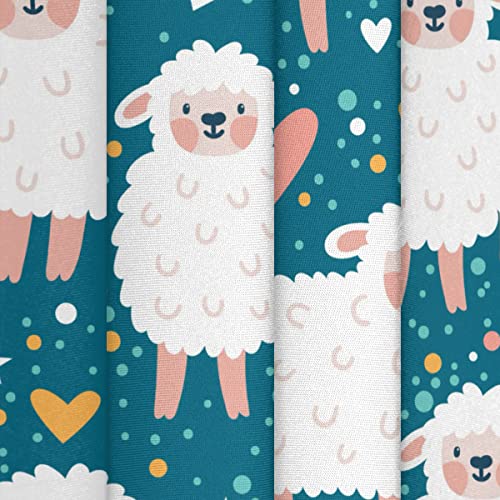 Cute Sheep Heart Round Tablecloth With Lace Trim Spring Summer Tablecloths Polyester Table Cover Waterproof Wipeable Table Cloth Linen For Kitchen, Fits Tables 60 Inch Diameter #TOP6