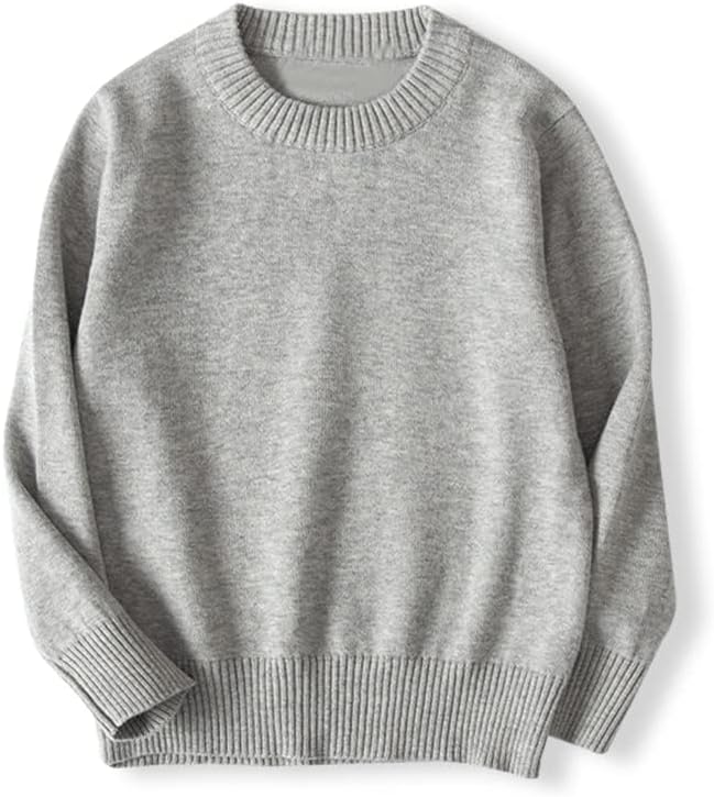 ACESTAR Boys and Girls' Uniform Cotton Crew-Neck Sweaters Long Sleeve Pullover Knit Sweater - Image 2