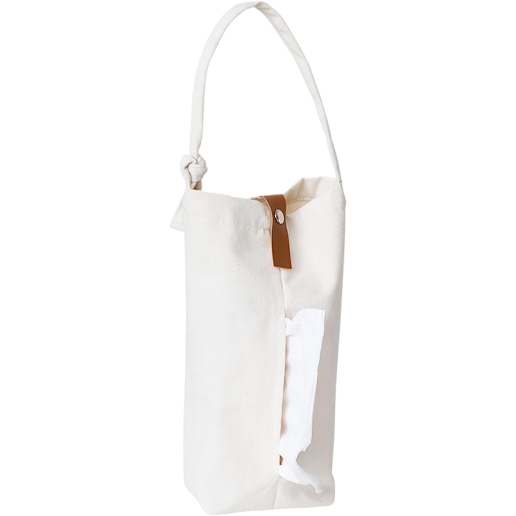 Pocket Tissue Holder Portable Car Tissue Holder with Handle & Snap Fastener Canvas Hanging Storage Bags for Outdoor Camping, Bathroom, Home, Holders