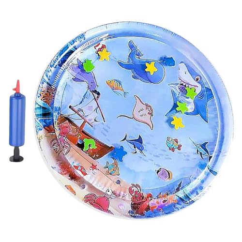 Cama de Agua de Mascotas | PVC Inflable Colorido Colorido de Agua para niños con inflador | Alfombra de Juego de sensores de Mascotas inflables, Cama sensorial portátil para Clima cálido, Uso al Aire