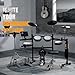 AKLOT Expanded-Size Electric Drum Set: Independent Double Pedal Bass Drum and 10’’ Dual-Zone Snare, Two-Piece Standalone Hi-Hat, 12’’ Triple-Zone Ride Cymbal, 460 Sounds, USB MIDI (B-CORE541D)