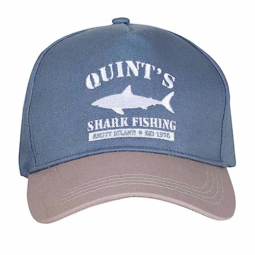 Classic Jaws Movie Quint's Shark Fishing Cap for Adults | Unisex Royal Blue Baseball Hat with Embroidered Orca Boat Logo | Premium Adjustable Retro Cinema Headwear
