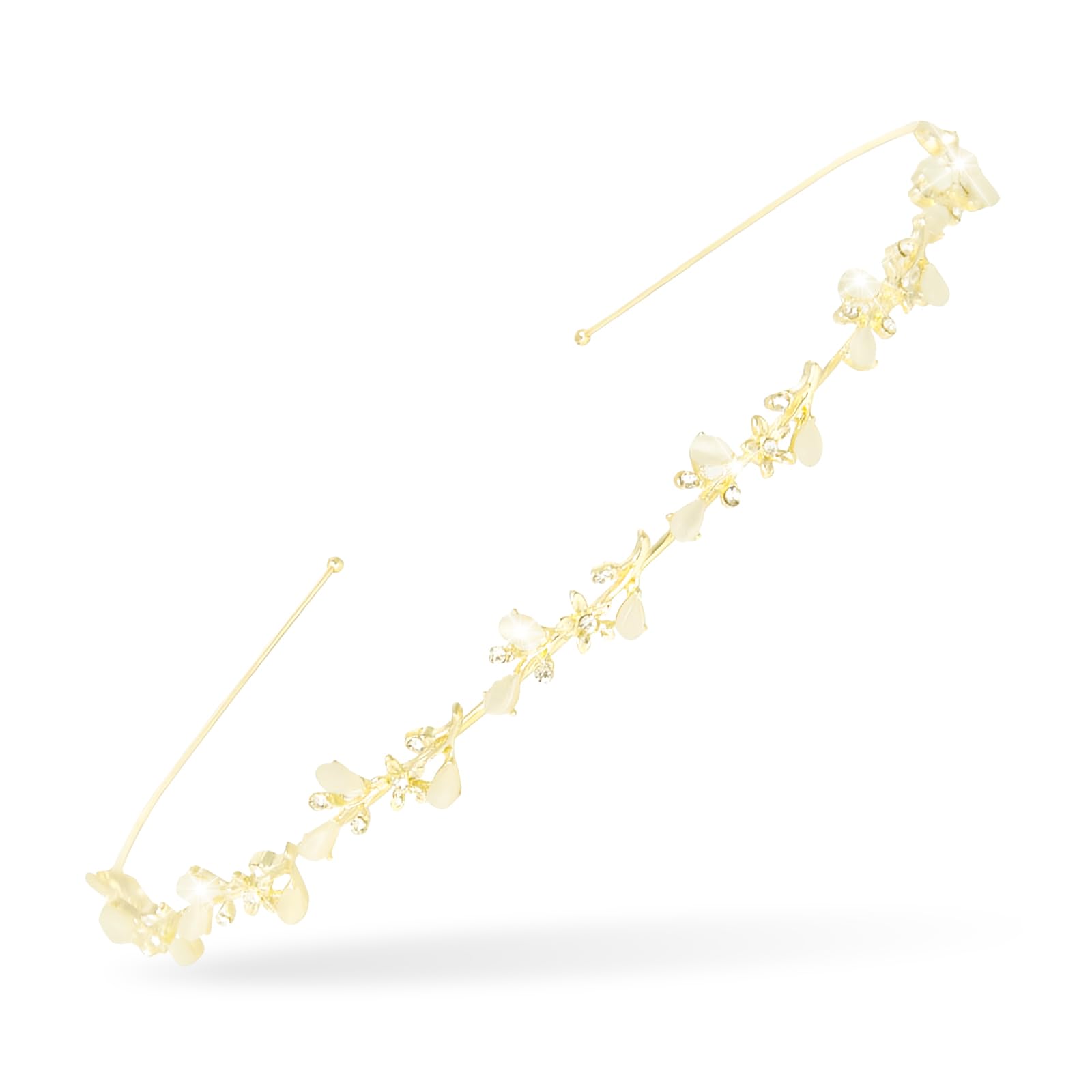 1 x Bridal Wedding Headband, Bridal Jewellery Gold Silver, Rhinestone Headbands for Women Bridal Headband with Rhinestones