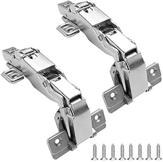 MaYuLa 2Pcs 165 Degree Cabinet Hinges Soft Close Kitchen Cupboard Hinges Wardrobe Door Hinge Full Overlay Folding Corner Cabinet Combination Concealed Hinges with Screws