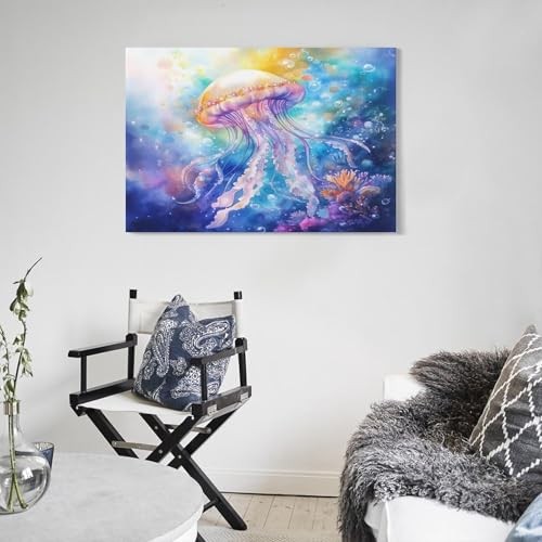 Impression sur toile de méduses premium avec châssis robuste 40x60cm - 5