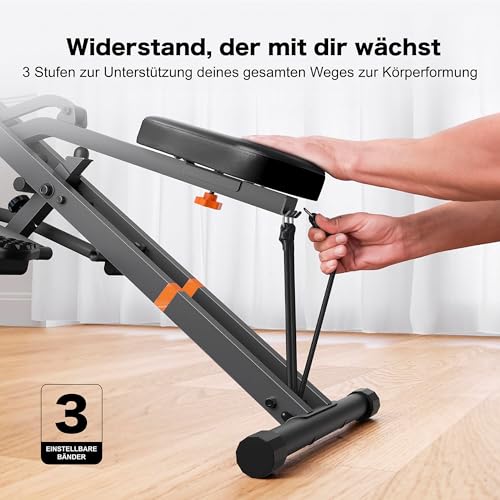 Niceday Squat Maschine für Zuhause – Bauch Beine Po Trainer klappbar & gelenkschonend – Kniebeugen Heimtrainer zum Formen & Straffen – Effektives Ganzkörpertraining – Squat Assist Row Rider