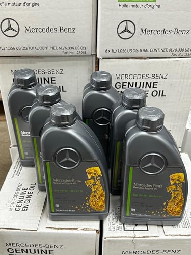 Genuine Mercedes Engine Oil (5W-40) 1 Quart, (Pack of 6) MB SPEC 229.5