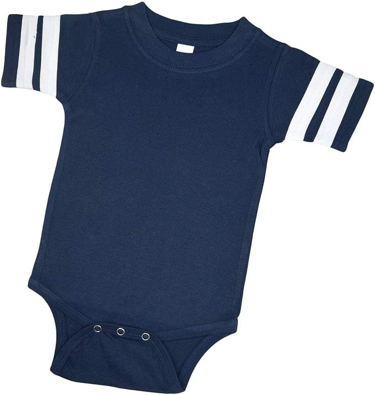 Short Sleeve Baby Onepiece, Short Sleeve Blank Football Baby Bodysuit