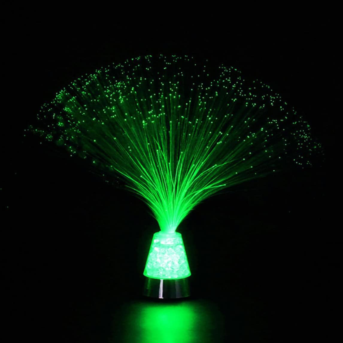 Fiber Optic Lamp LED Color Changing Night Light Mood Relaxing Light with USB Cable (No Battery) for Table Decor