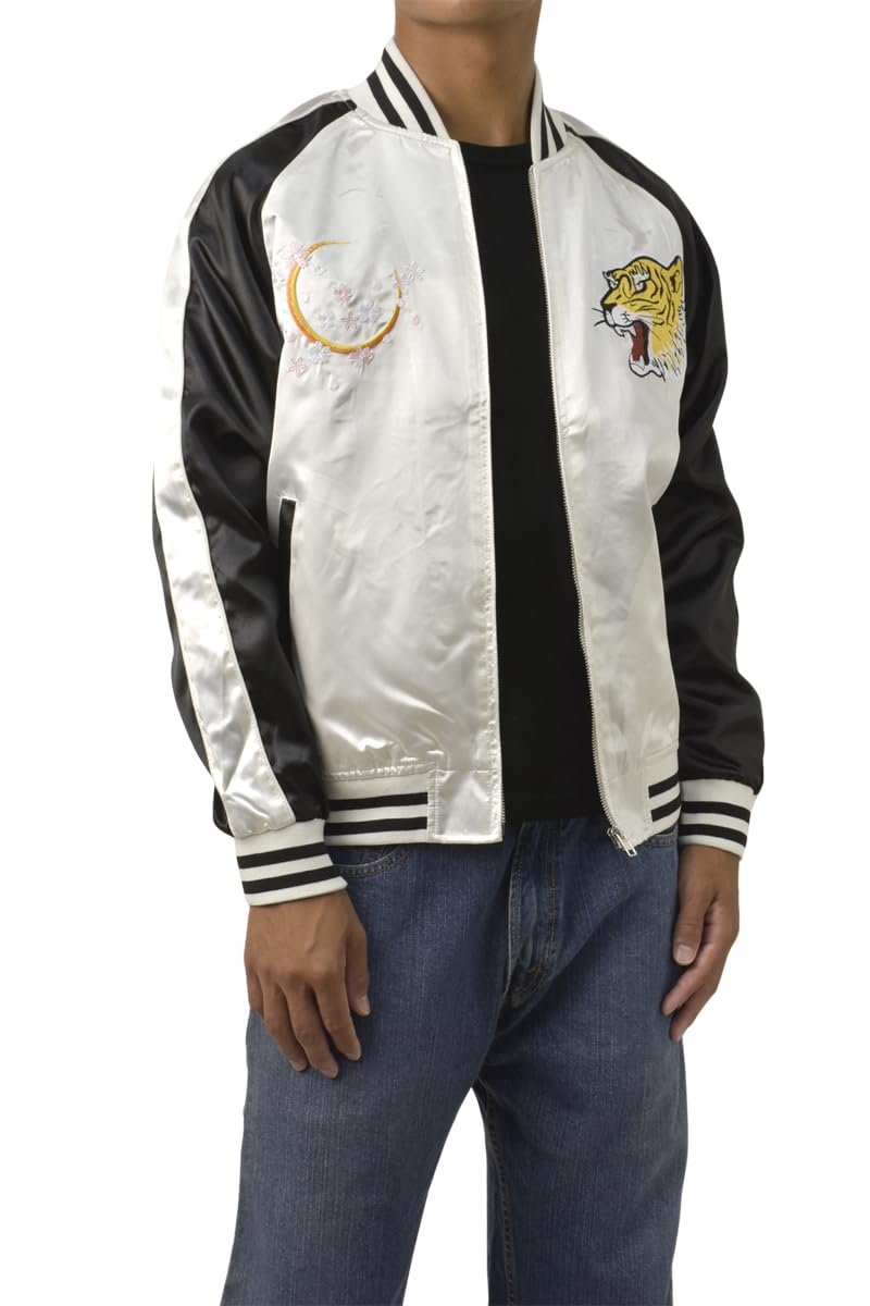 Amazon | [FLAG ON CREW] スカジャン メンズ アウター ブルゾン