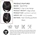 Qunlinta Clip in Bangs Hair Extensions One Piece in Fringe Bangs Hairpiece Synthetic Hair Accessories For Women Bleach Blonde